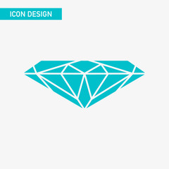 Diamond flat icon vector design