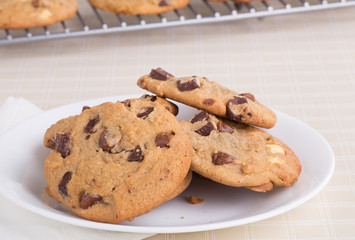 Plate of Chocolate Chip Cookies