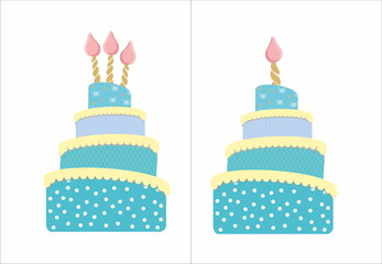 Blue sweety cake for boy