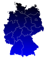 Fototapeta premium Karte von Deutschland