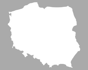 Naklejka premium Karte von Polen