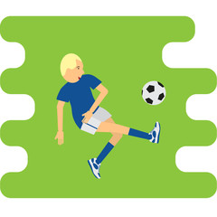 Illustration a soccer in a flat design style. Vector illustration. eps10