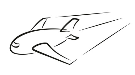 Logo passenger plane. 