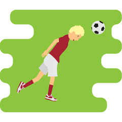 Illustration of soccer player in flat design style. eps10