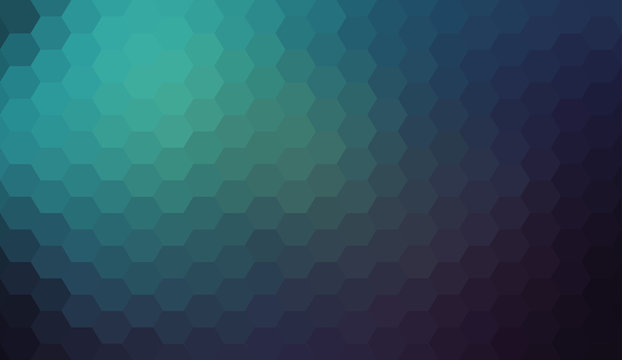 Blue black abstract geometric gradient hexagon pattern backgroun