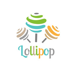 rainbow lollipop and candy logo