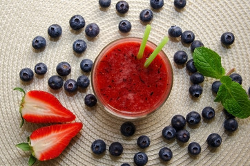 Healthy blueberry smoothie