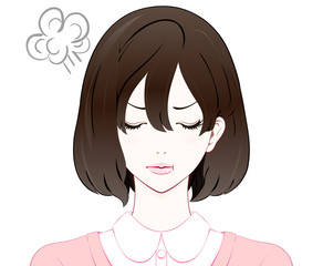 女性の表情 / 不機嫌 / 春服