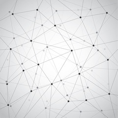 Clutter of lines' network on gray background, vector