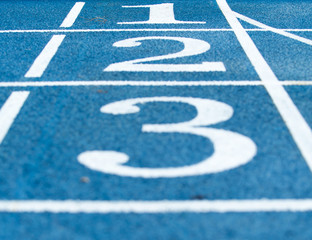 Numbers on running track