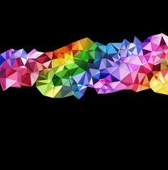 Multicolor background triangulate
