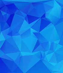 Blue Polygonal Mosaic Background, Creative Design Templates