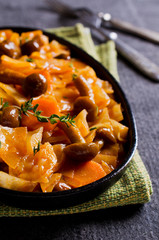 Vegetables with mushrooms