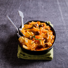 Vegetables with mushrooms