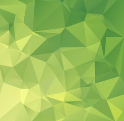 Green Polygonal Mosaic Background, Creative Design Templates