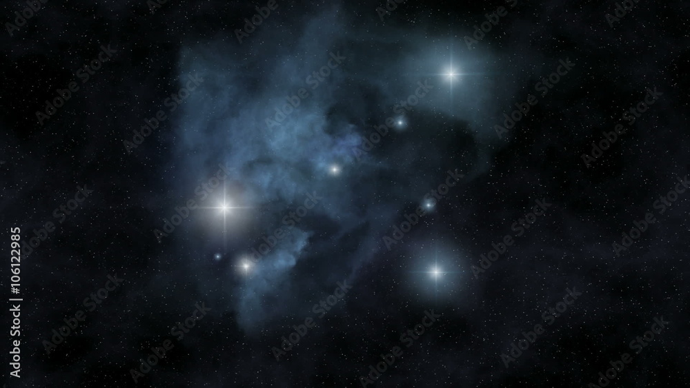 Wall mural spinning nebula loopable