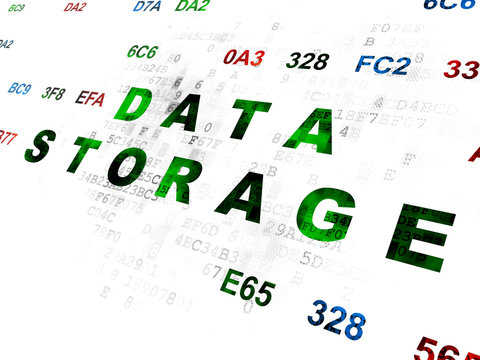 Data concept: Data Storage on Digital background