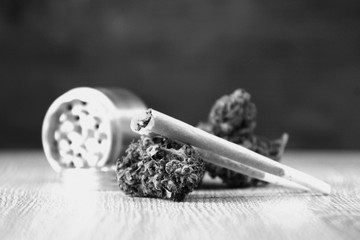 Joints With Buds And Grinder Still Life