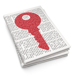 Protection concept: Key on Newspaper background