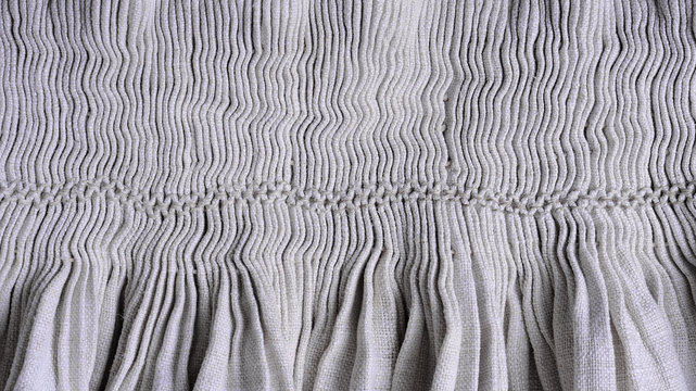 Pleated homespun fabric