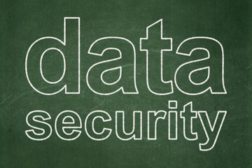 Safety concept: Data Security on chalkboard background