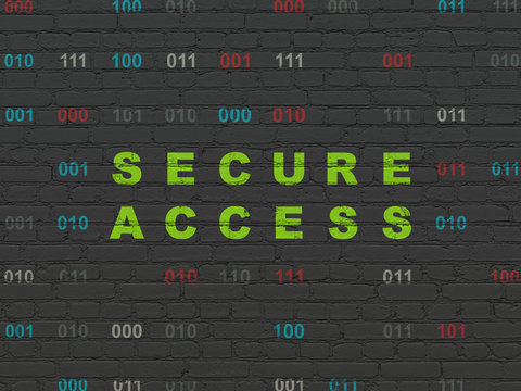 Security concept: Secure Access on wall background