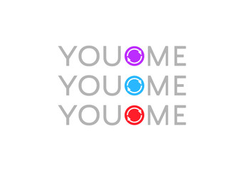 "You and me" typography poster. Vector illustration
