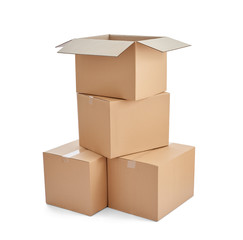 box package delivery cardboard carton stack