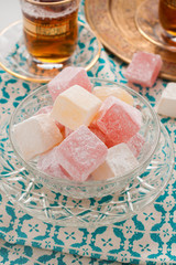 Turkish Delight or rahat lokum a Middle Eastern candy