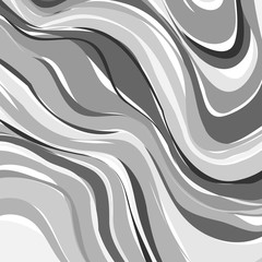 Creative art illustration. Vector image. Marbled surface. Beautiful unique handmade texture. Liquid paint. Painted waves. Unusual artistic background. Abstract black and white art.
