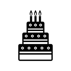 Cake vector icon on white background