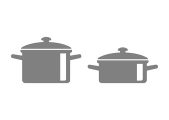 Grey pot icon on white background