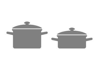 Grey pot icon on white background