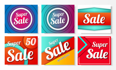 Vector sale promo