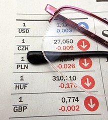 glasses on the stock numbers in newspapers