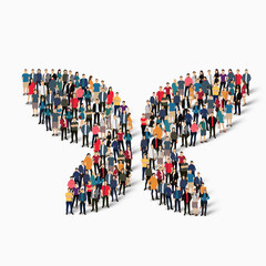 abstract  symbol  butterfly people