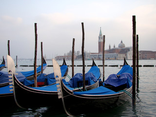 Venice, Gondel in front of San Giorgio Maggiore