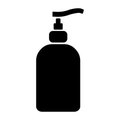 soap bottle black simple icon