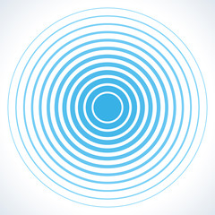 Concentric circle elements. Radar screen
