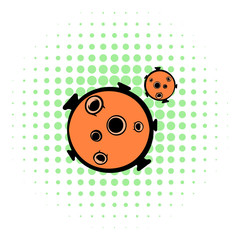 Virus icon, comics style