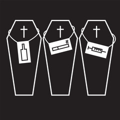 bad habits vector art