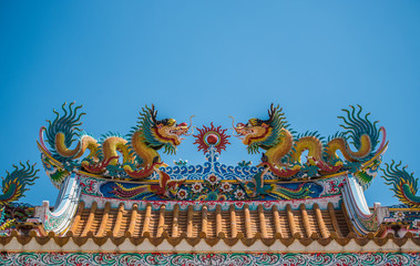 Chinese dragon statue