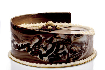 Isolated Chocolate Cake