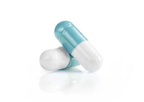 medicine capsule isolated on white background