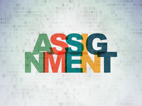 Law concept: Assignment on Digital Paper background