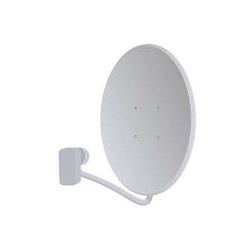 Satelite dish vector illustration. Satelite dish on white background. Satelite dish vector. dish isolated vector.