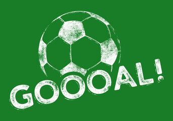 Soccer Ball / Football - GOOOAL - Grunge Look