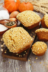 Homemade pumpkin cakes