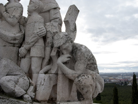 Cerro de los Angeles in Getafe, Madrid. monument inaugurated by