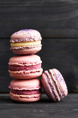 French delicious dessert macaroons